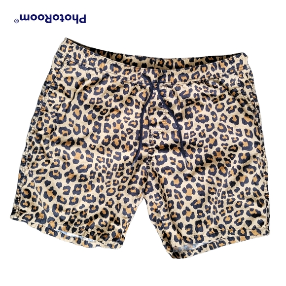 DIVIDED LEOPARD PRINT SHORTS W DRAWSTRING WAIST - XL - Picture 2 of 8